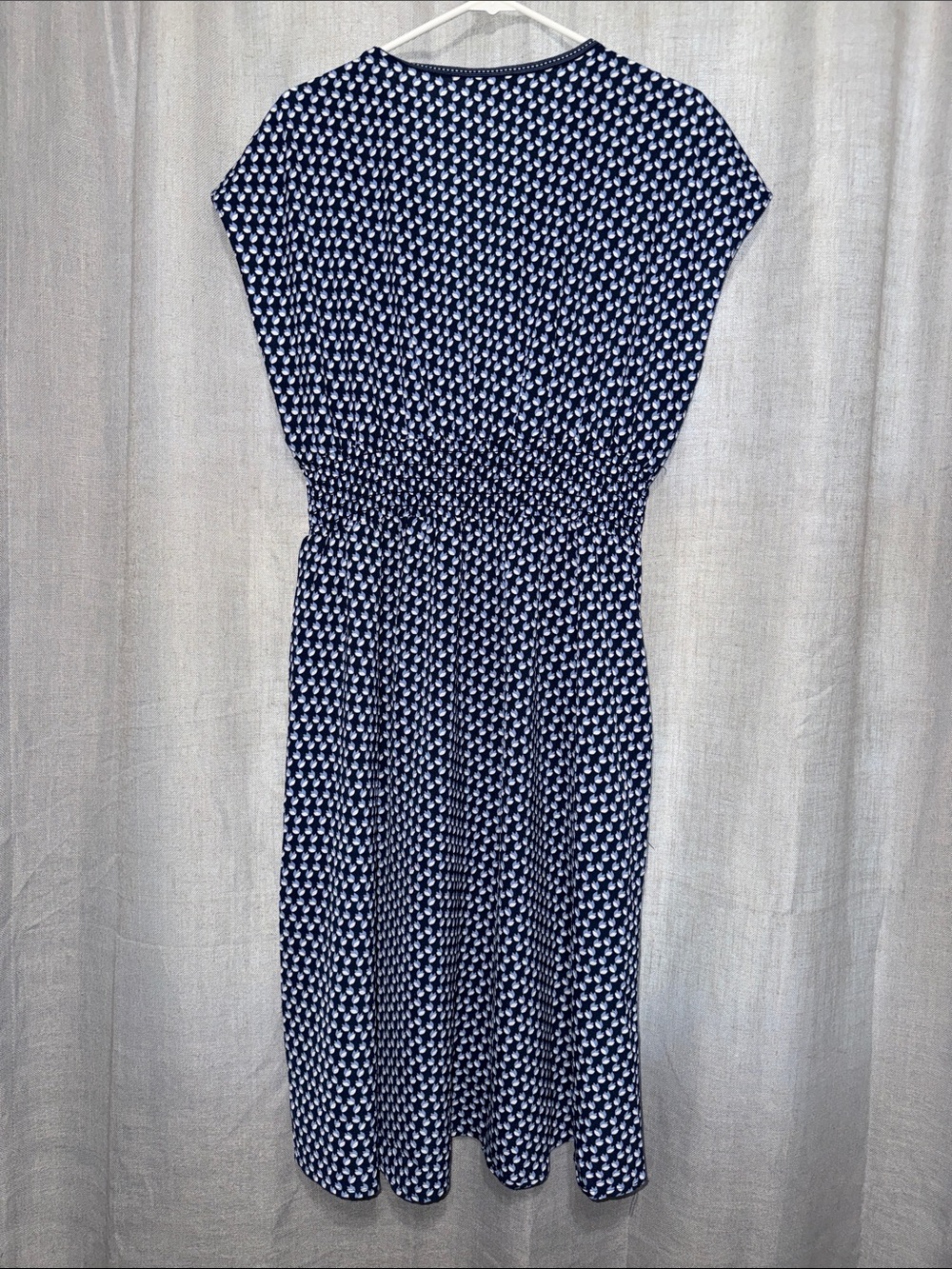 Max Studio Shadow Tulip Wrap V-Neck Midi Dress - Picture 4 of 10